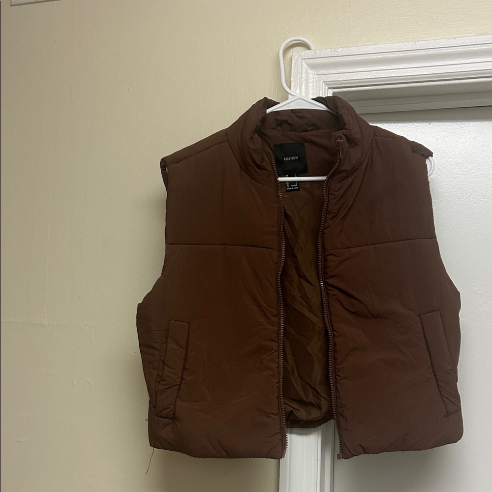 Forever 21 Chocolate Brown Vest